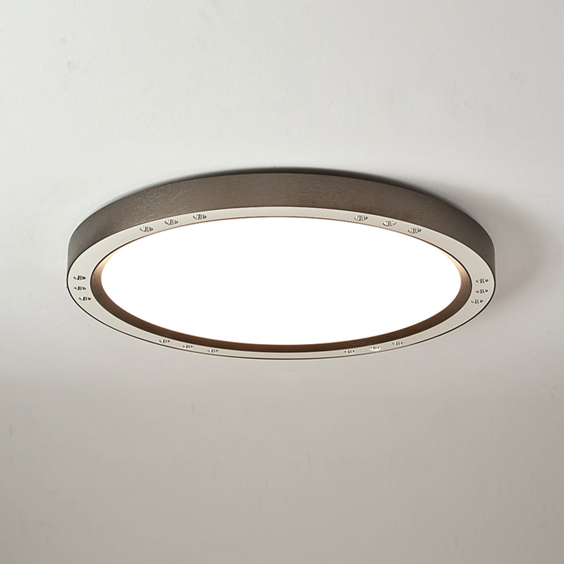 Minimalism LED Flush Mount Circular Metal Ceiling Light Fixture for Bedroom