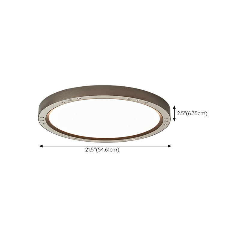 Minimalism LED Flush Mount Circular Metal Ceiling Light Fixture for Bedroom