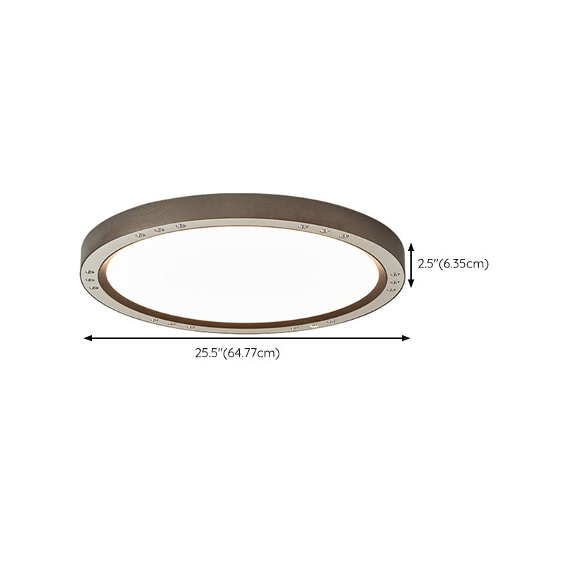 Minimalism LED Flush Mount Circular Metal Ceiling Light Fixture for Bedroom