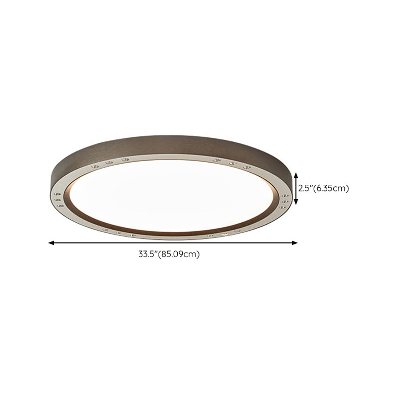 Minimalism LED Flush Mount Circular Metal Ceiling Light Fixture for Bedroom