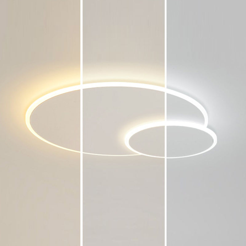 Modern Round Ceiling Mount Light LED Ceiling Light with Acrylic Shade for Bedroom