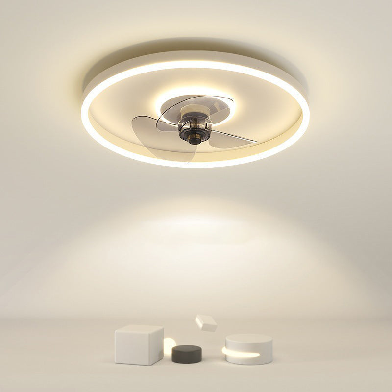 3-Blade Modern Ceiling Fan White/Black Fan with Light for Room