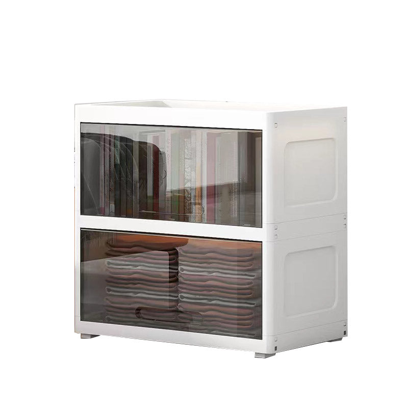 Modern Style Youth Armoire Plastic Door Included Kid's Wardrobe for Home