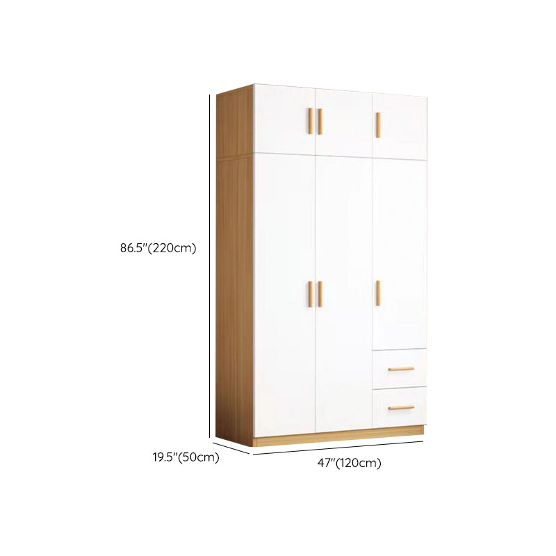 Manufactured Wood Kids Closet Modern Style Wardrobe Closet with Garment Rod