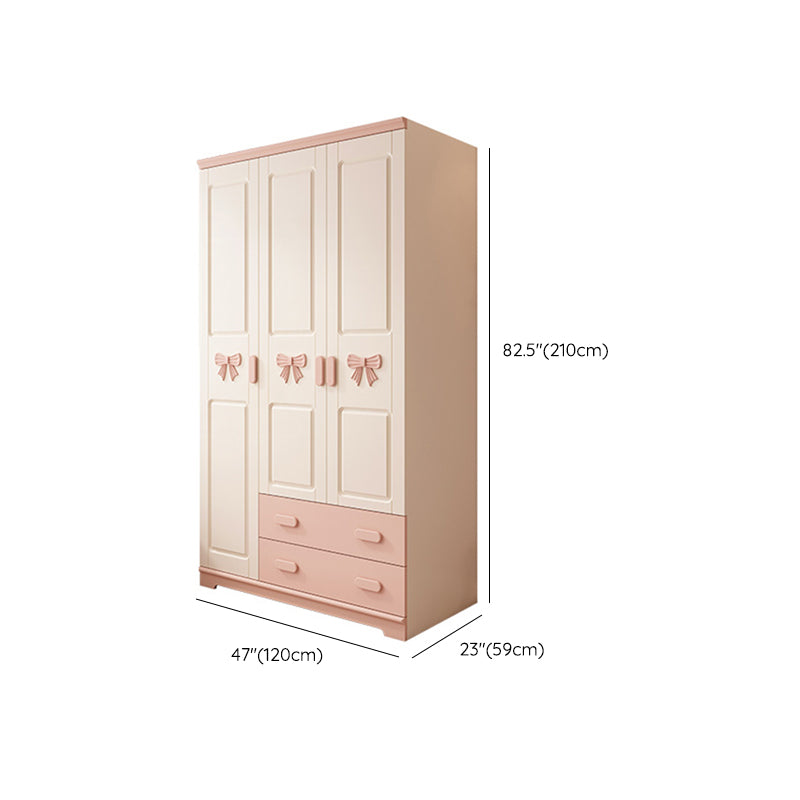 Wooden Kids Closet Modern Style Wardrobe Closet with Garment Rod