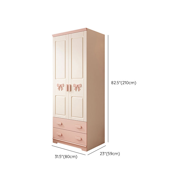 Wooden Kids Closet Modern Style Wardrobe Closet with Garment Rod