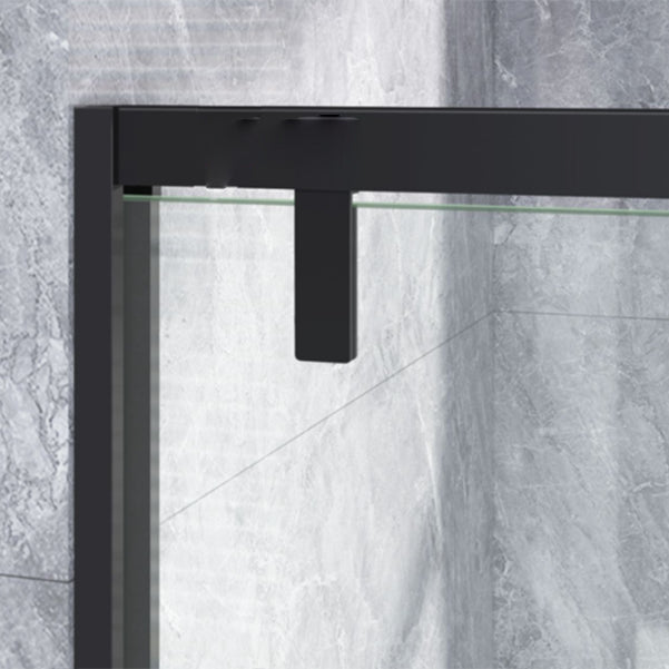 Transparent Double Sliding Shower Bath Doors Metal Frame Shower Door