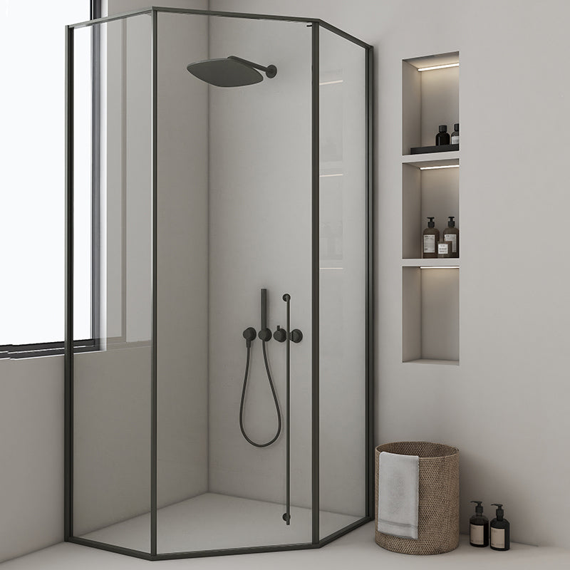 Extreme Narrow Full Frame Diamond Shape Tempered Glass Shower Door