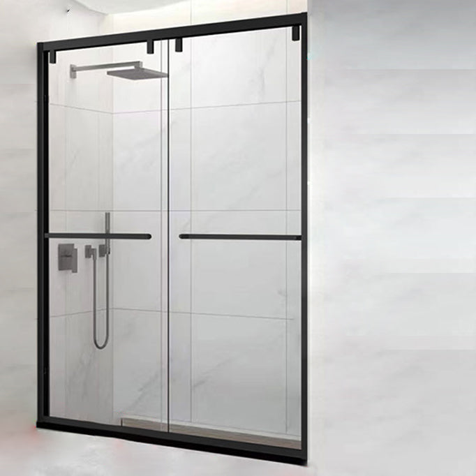 Narrow Frame Bathroom Tempered Glass Door, Double Sliding Shower Door
