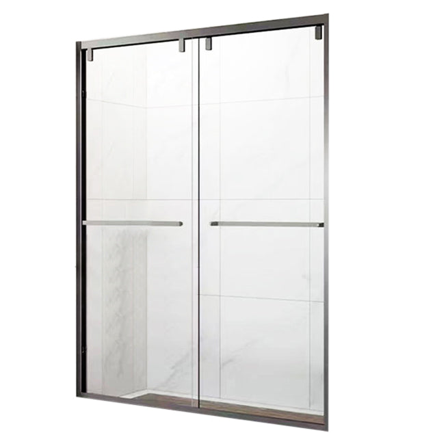 Narrow Frame Bathroom Tempered Glass Door, Double Sliding Shower Door