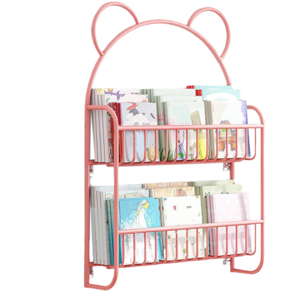 Contemporary Floating Book Display Metal Bookshelf in Open Shelf