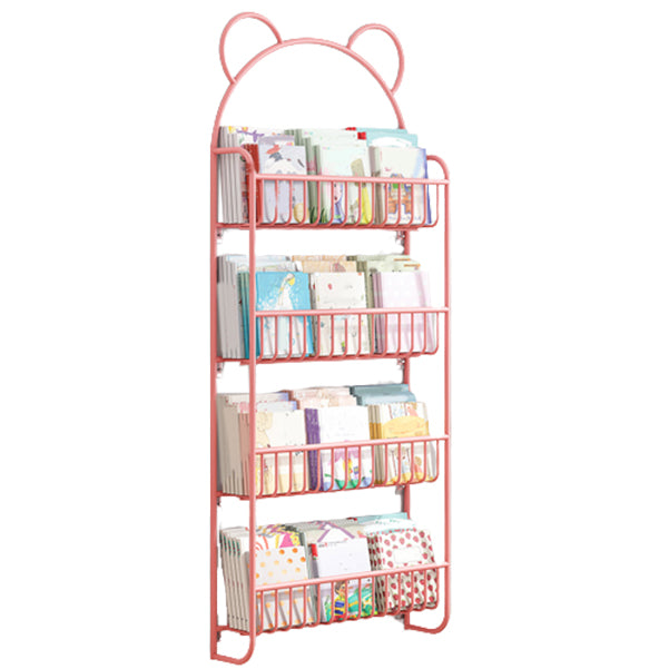 Contemporary Floating Book Display Metal Bookshelf in Open Shelf