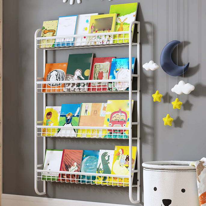 Contemporary Wall Mounted Standard Kids Bookcase Metal Standard Bookcase