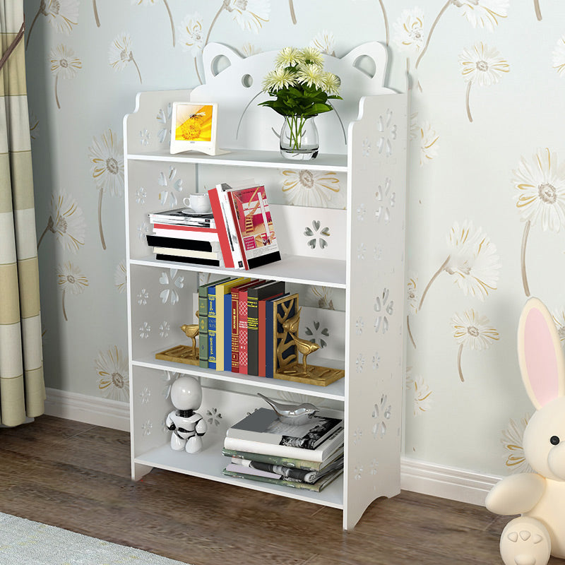 Contemporary Shelf Closed Back Standard Kids Bookshelf in Manufactured Wood