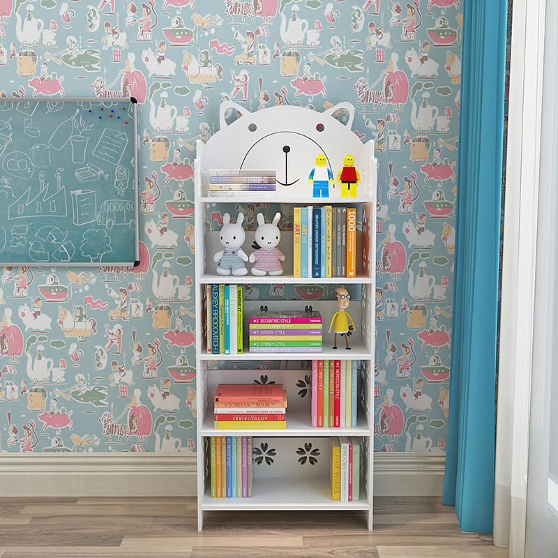 Contemporary Shelf Closed Back Standard Kids Bookshelf in Manufactured Wood