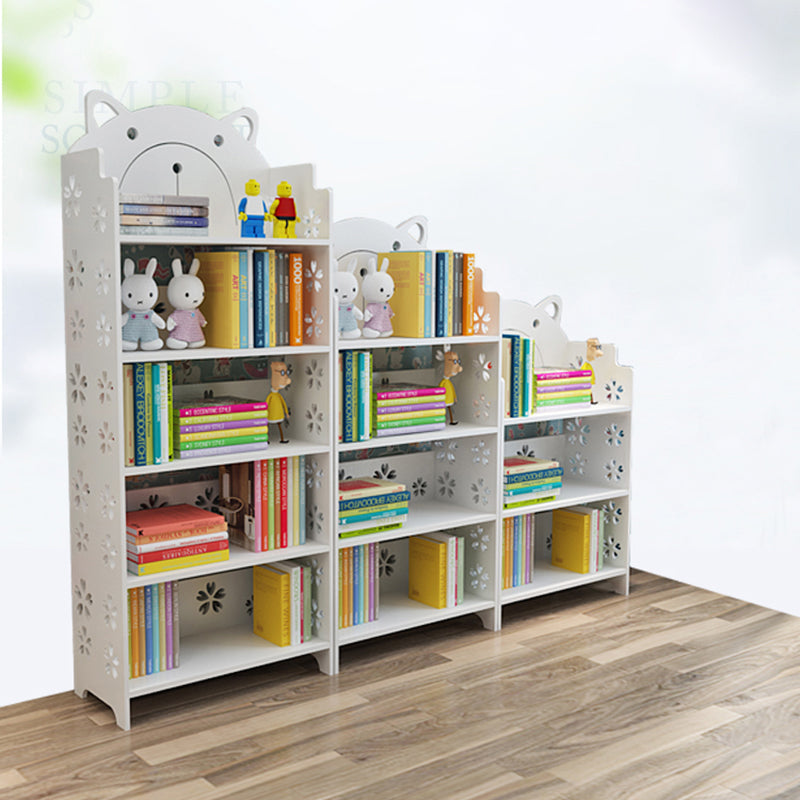 Contemporary Shelf Closed Back Standard Kids Bookshelf in Manufactured Wood