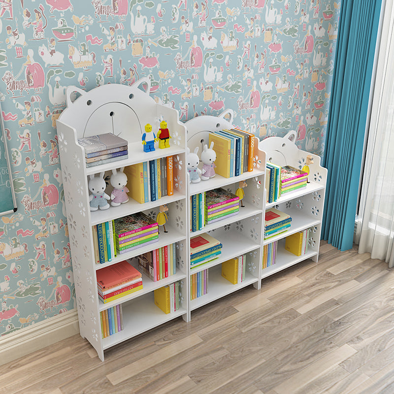 Contemporary Shelf Closed Back Standard Kids Bookshelf in Manufactured Wood