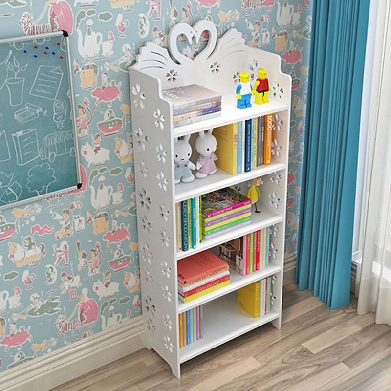 Contemporary Shelf Closed Back Standard Kids Bookshelf in Manufactured Wood