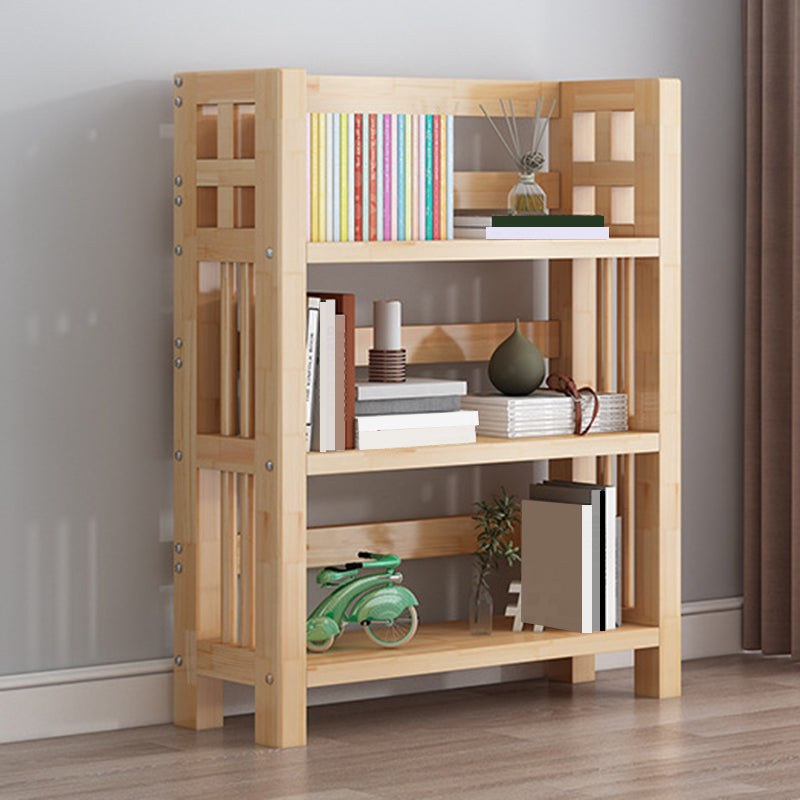 Contemporary Solid Wood Book Display Open Shelf Standard Bookcase