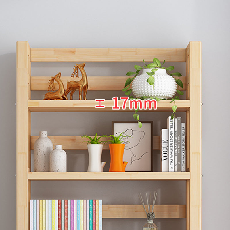 Contemporary Solid Wood Book Display Open Shelf Standard Bookcase