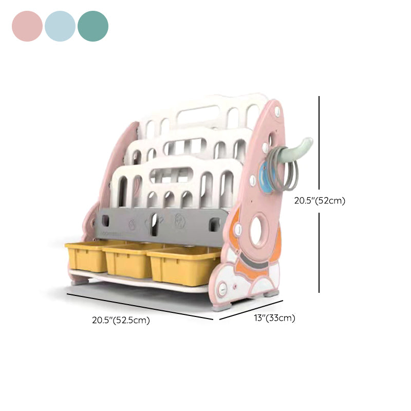Contemporary Plastic Standard Kids Bookcase Freestanding Book Display