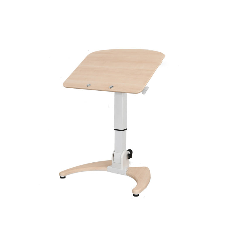 Rectangular Shaped Collapsible Laptop Table Wood Writing Desk in White/Brown/Natural