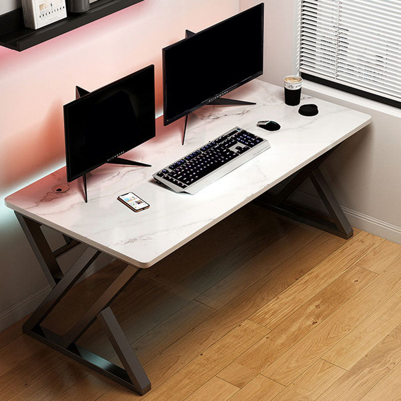 Rectangular Dormitory Gaming Desk Cable Management Computer Desk