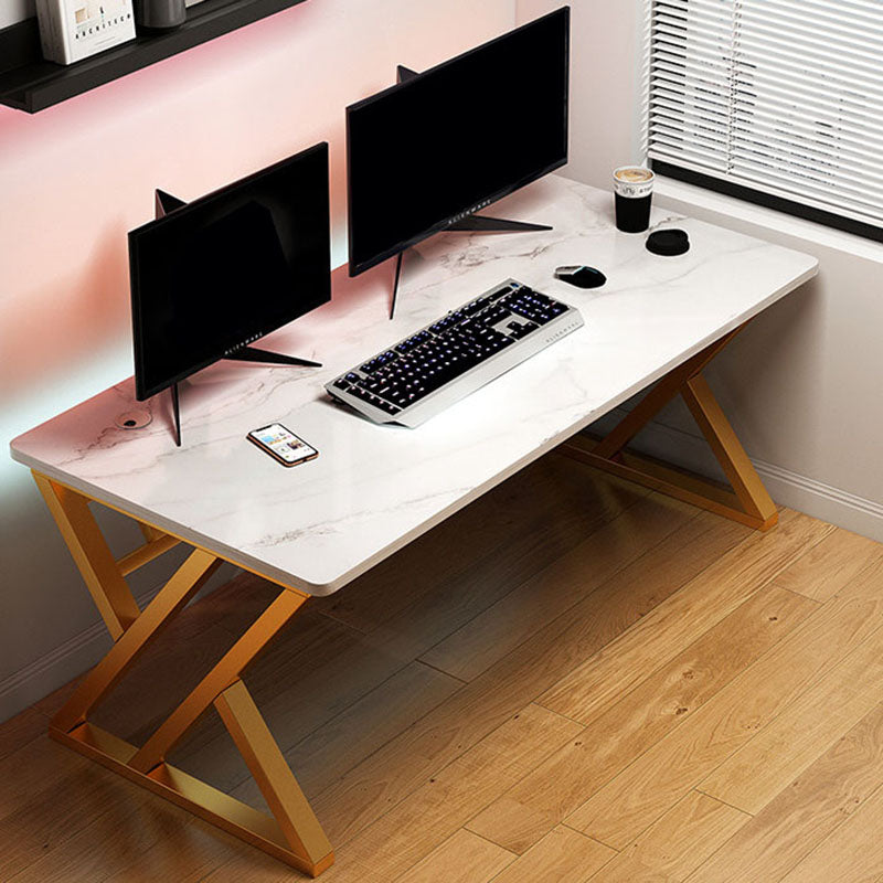 Rectangular Dormitory Gaming Desk Cable Management Computer Desk