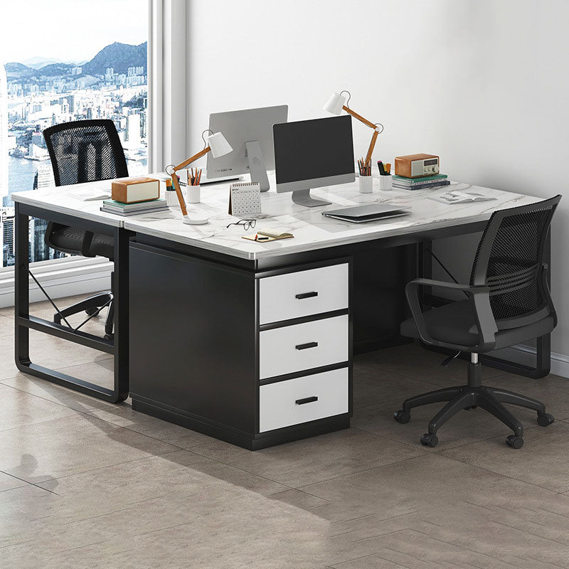 29.5" H Glam Executive Desk Rectangular Writing Desk with Drawers