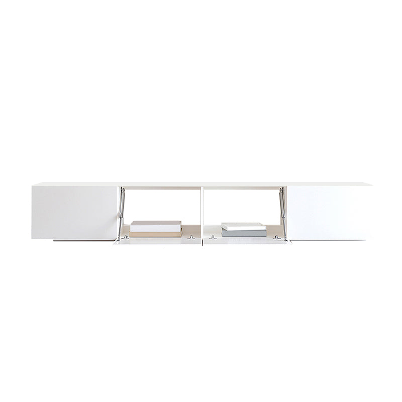 Faux Wood TV Console Contemporary White 2 / 4 Drawers Media Console