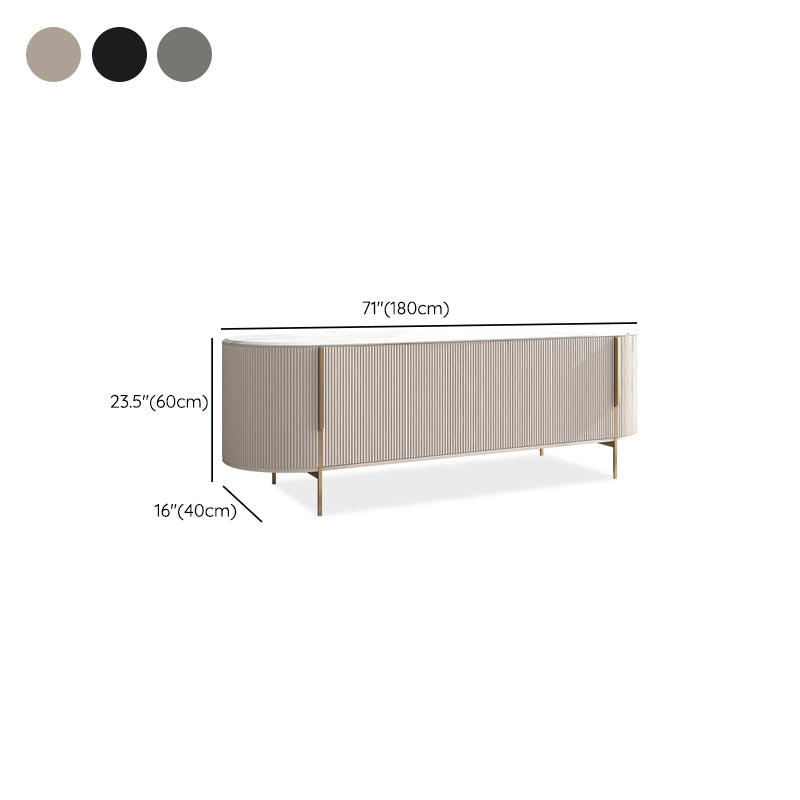 Stone Media Console Contemporary TV Media Stand for Living Room