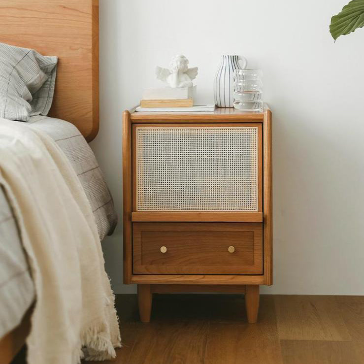 Modern Accent Table Nightstand Wood Night Table for Bedroom Home