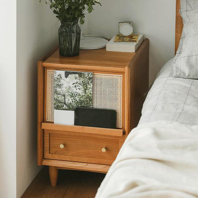 Modern Accent Table Nightstand Wood Night Table for Bedroom Home