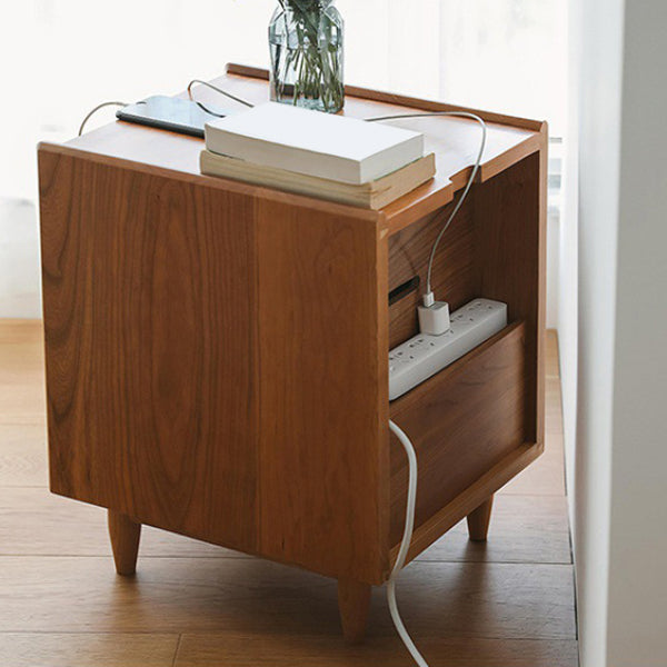 Modern Accent Table Nightstand Wood Night Table for Bedroom Home