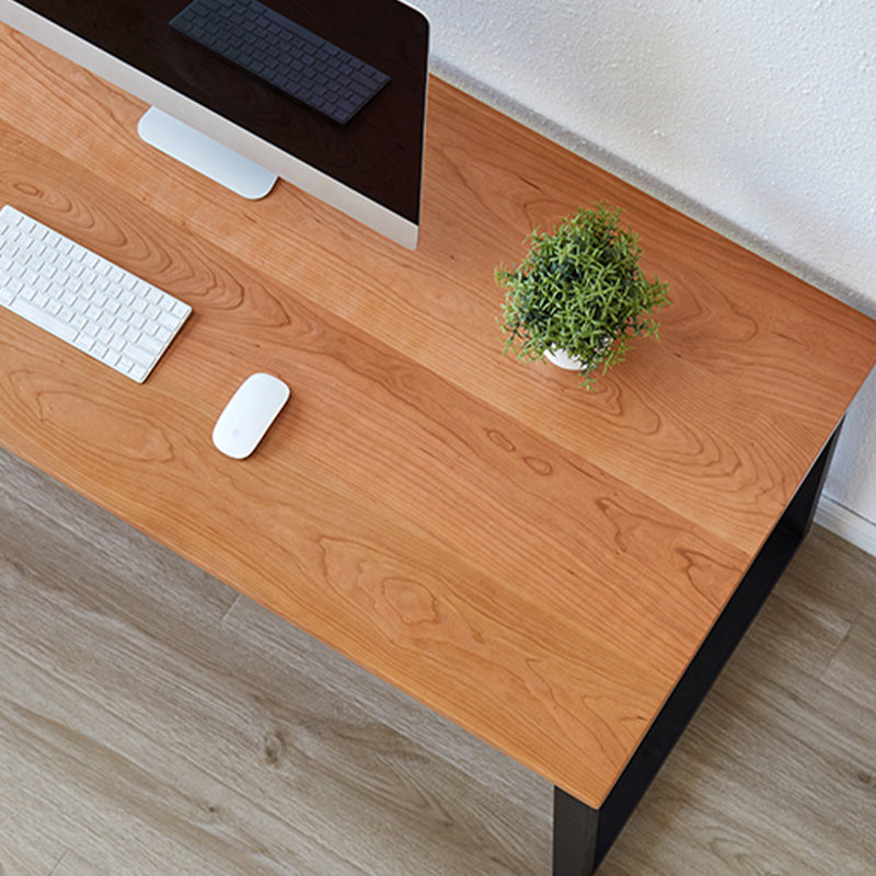 Modern Solid Wood Computer Desk Rectangular Shape Task Desk with Sled Base for Home