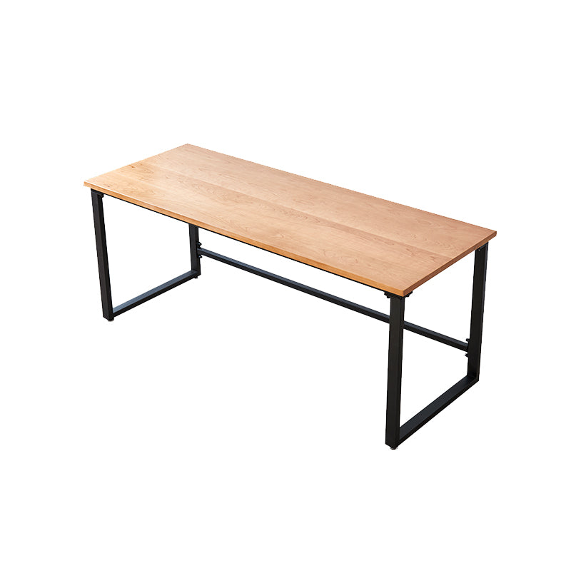 Modern Solid Wood Computer Desk Rectangular Shape Task Desk with Sled Base for Home