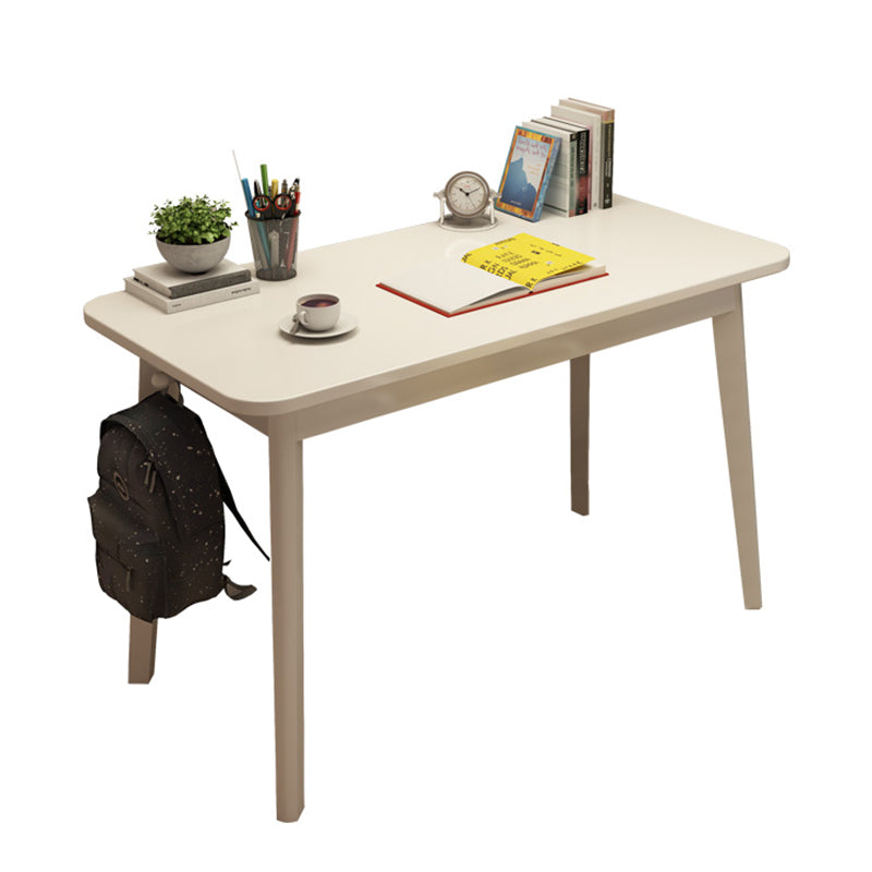 Modern Solid Wood Task Desk Rectangular Shape Writing Desk with 4-Legs for Home