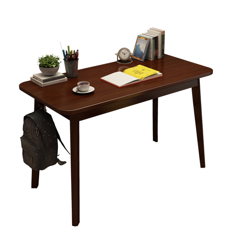 Modern Solid Wood Task Desk Rectangular Shape Writing Desk with 4-Legs for Home