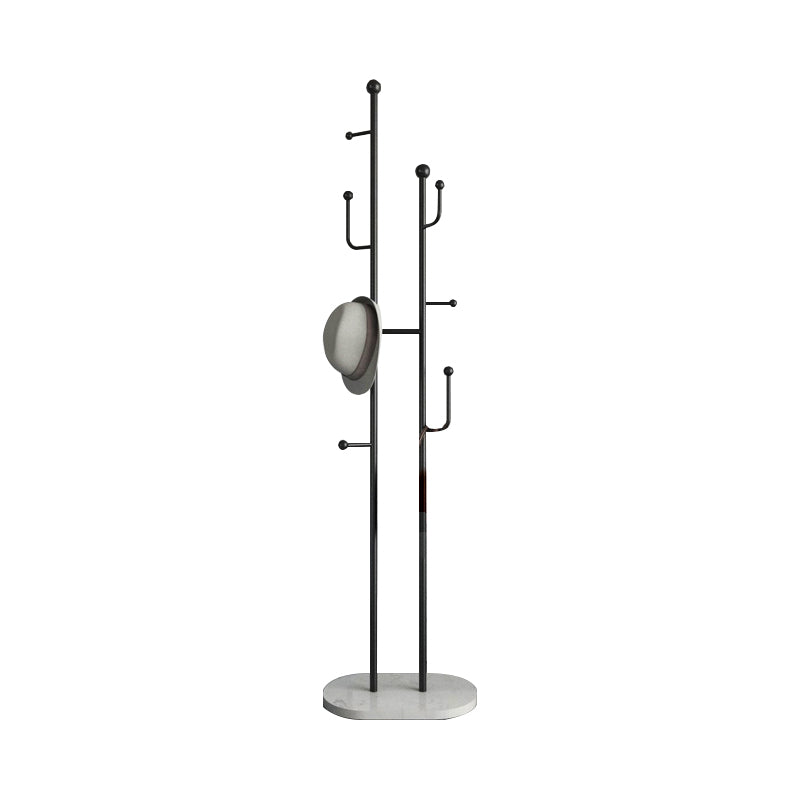 Gorgeous Coat Rack Bedroom Metal Hooks Coat Rack with Marble Bottom