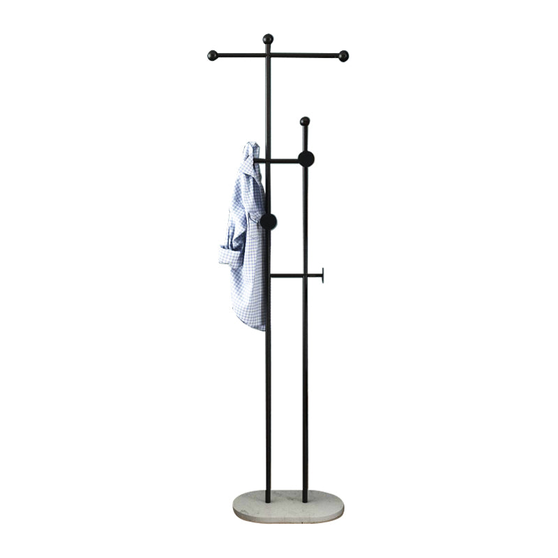 Gorgeous Coat Rack Bedroom Metal Hooks Coat Rack with Marble Bottom