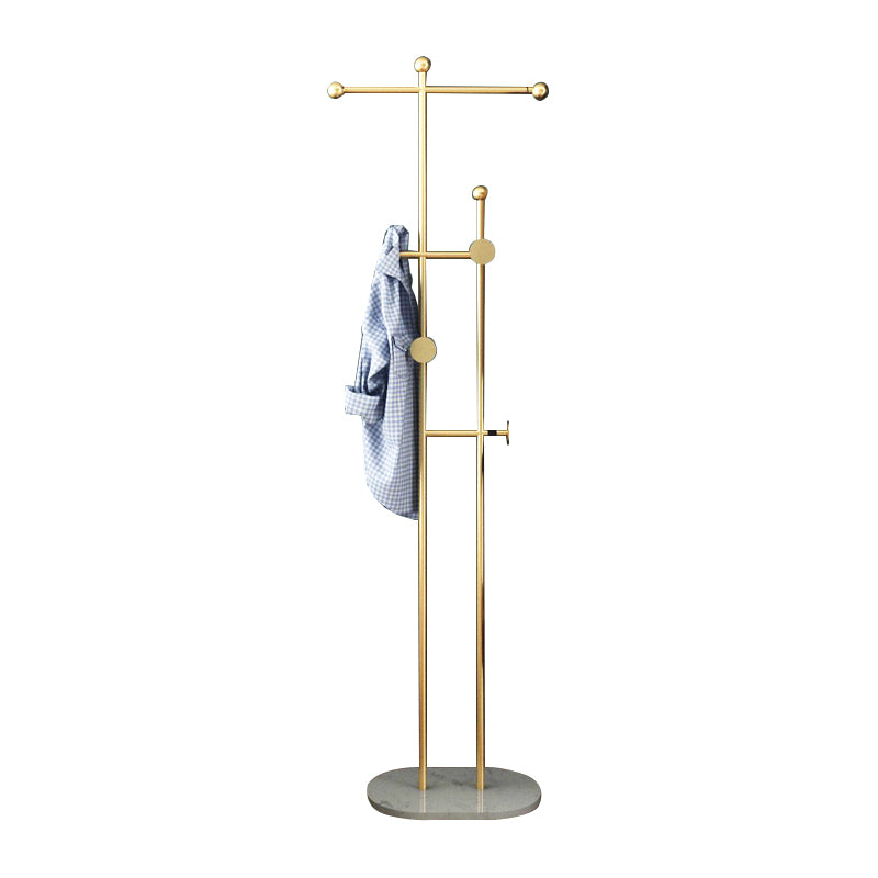 Gorgeous Coat Rack Bedroom Metal Hooks Coat Rack with Marble Bottom