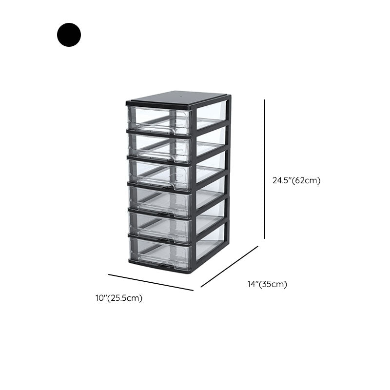 Modern File Cabinet Plastic Multi Drawers Acrylic File Cabinet