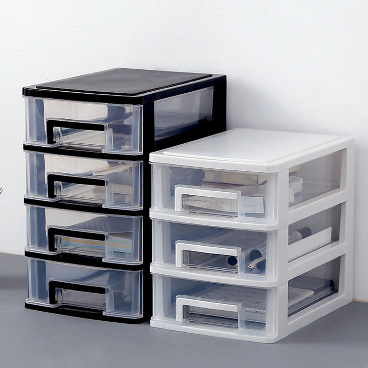 Vertical Filing Cabinet Plastic Transparent Drawers Modern File Cabinet