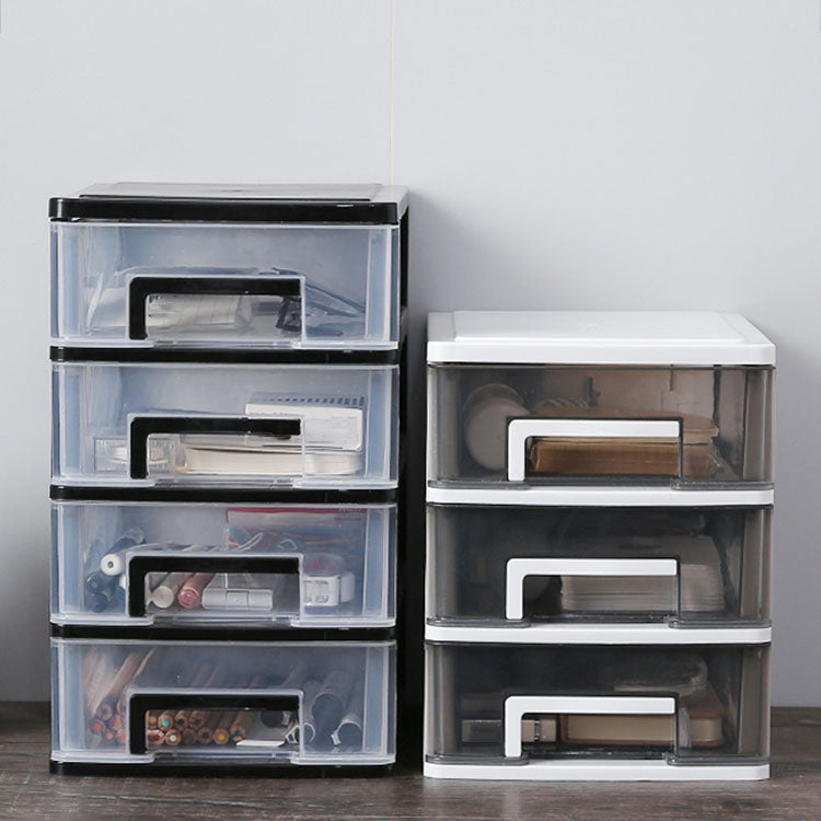 Vertical Filing Cabinet Plastic Transparent Drawers Modern File Cabinet