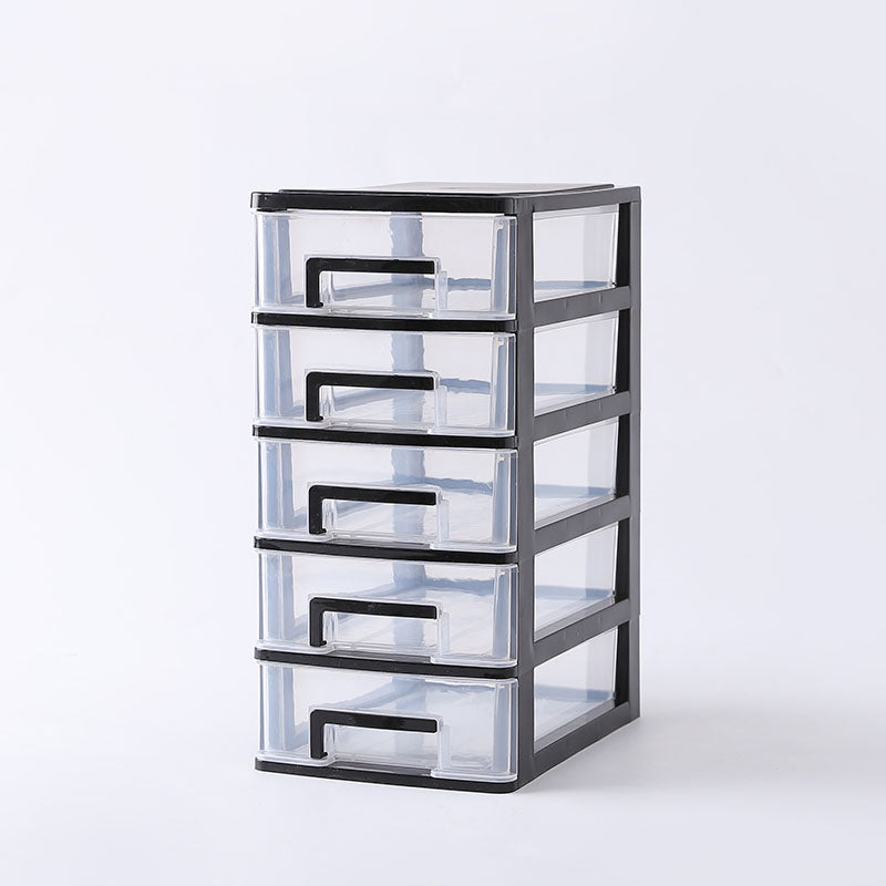 Vertical Filing Cabinet Plastic Transparent Drawers Modern File Cabinet