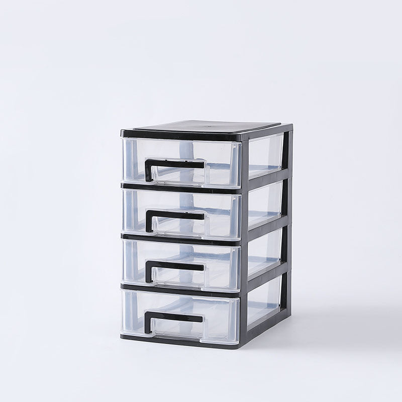 Vertical Filing Cabinet Plastic Transparent Drawers Modern File Cabinet