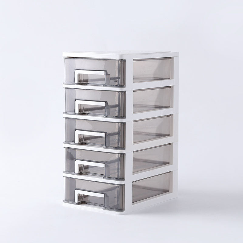 Vertical Filing Cabinet Plastic Transparent Drawers Modern File Cabinet