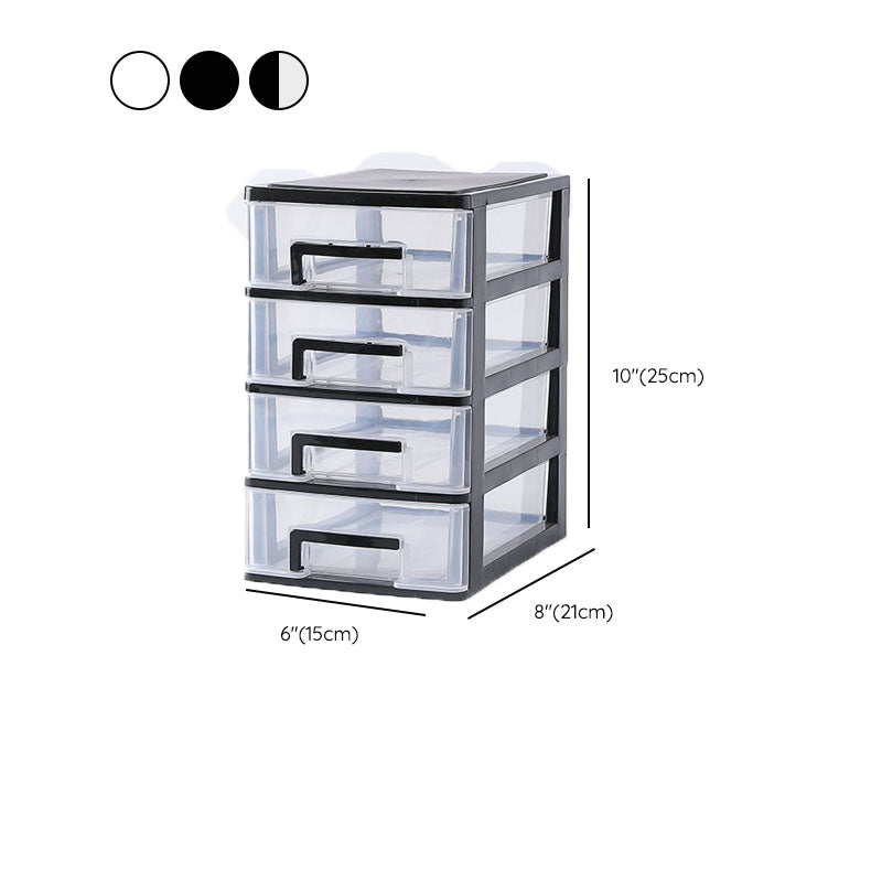 Vertical Filing Cabinet Plastic Transparent Drawers Modern File Cabinet