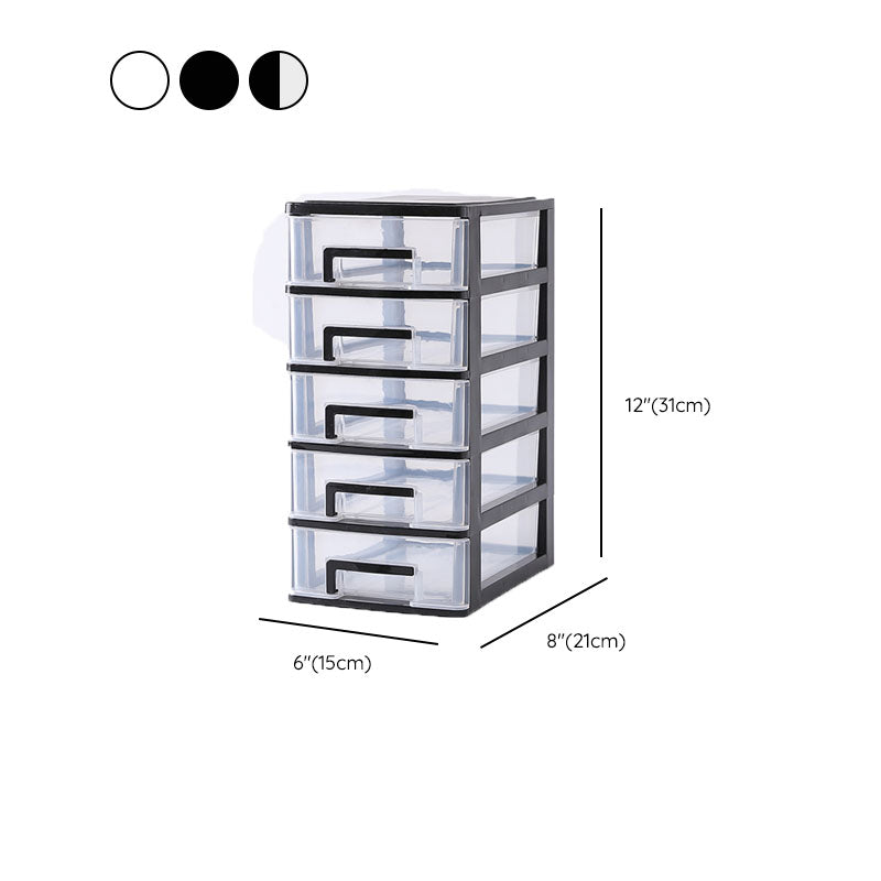 Vertical Filing Cabinet Plastic Transparent Drawers Modern File Cabinet