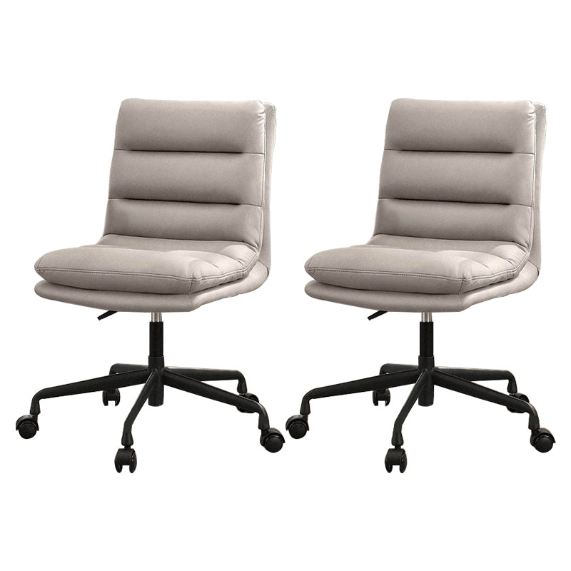 Contemporary Leather Desk Chair Wheels Included Conference Chair for Office